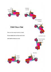 English worksheet: Odd ones out