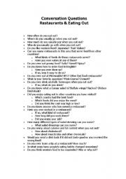 English worksheet: Conversation questions