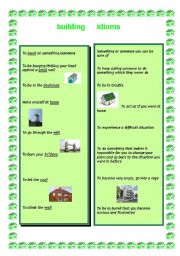 English Worksheet: building idioms