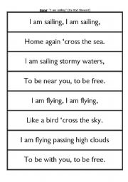 English Worksheet: I am sailing (By Rod Stewart)