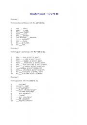 English worksheet: Verb to be