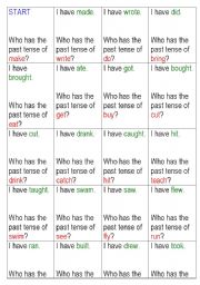 English Worksheet: irregular past tense verbs loop