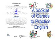 English Worksheet: A booklet of Games to Practice English