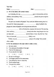 English Worksheet: text for primary four students
