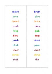 English Worksheet: Blending and decoding flashcards