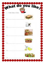 English worksheet: FOOD