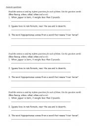 English Worksheet: Making questions