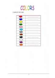 English Worksheet: Colors
