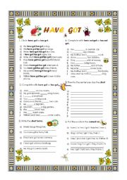 English Worksheet: Have got