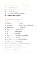 English worksheet: ver to have