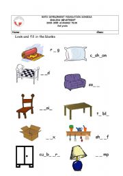 English Worksheet: furniture
