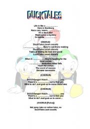 English worksheet: SONG - DUCKTALES