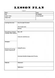 lesson plan template