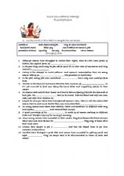 English Worksheet: womens roles