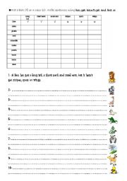 English Worksheet: Animal body parts