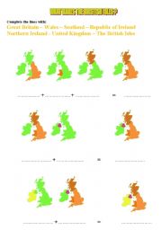 English Worksheet: The British Isles