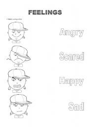 English Worksheet: Emotional faces