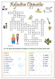 English Worksheet: Adjective Opposites