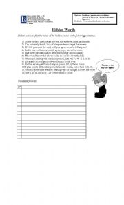 English Worksheet: Warm up activity: colours