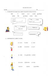 English worksheet: family