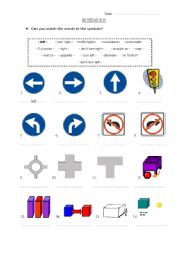 English Worksheet: Directions