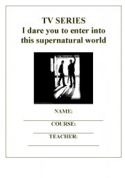 English worksheet: supernatural  part 1 