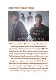 English Worksheet: Supernatural part 2