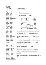 English Worksheet: OPPOSITES