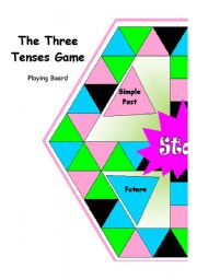 English Worksheet: The Three Simple Tenses Game! PART 1 of 4