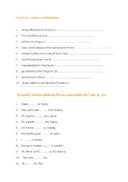 English Worksheet: Verb to be