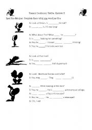 English Worksheet: Present Continuous Practice (shadows) Second part