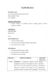 English Worksheet: Plan