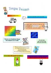 English Worksheet: Tongue Twisters