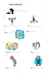 English worksheet: Adjectives Worksheet 