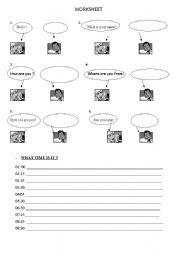 English worksheet: Illusturated Everyday Conversation