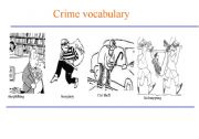 English Worksheet: CRIME VOCABULARY