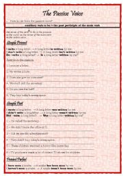 English Worksheet: The passive Voice part one