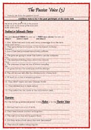 English Worksheet: Passive Voice part three