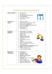 English Worksheet: Agreeing and desagreeing