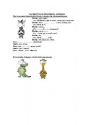 English Worksheet: HAVE/ HAS GOT (describing animals)