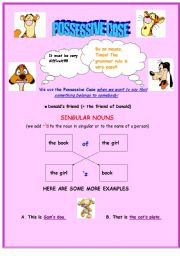 English Worksheet: POSSESSIVE CASE