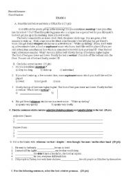 English Worksheet: An exam for upper-intermediate