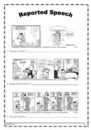 English Worksheet: Reported Speech - Comics Activity