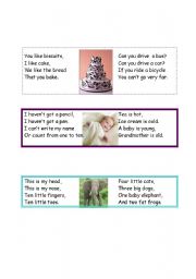 English Worksheet: !!!  Short rhymes for young learners !!!  PART 2 