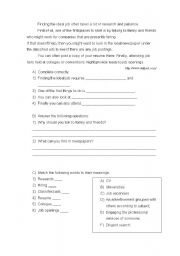 English Worksheet: Listening exercise on jobs