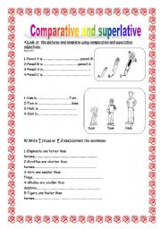 English Worksheet: Comparative superlative