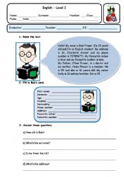 English Worksheet: FAMILY