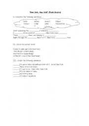 English worksheet: New York