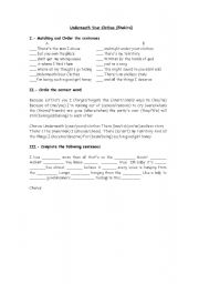 English Worksheet: Underneath Your Clothes (Shakira)