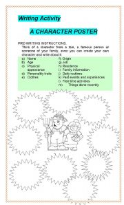 English Worksheet: A character poster